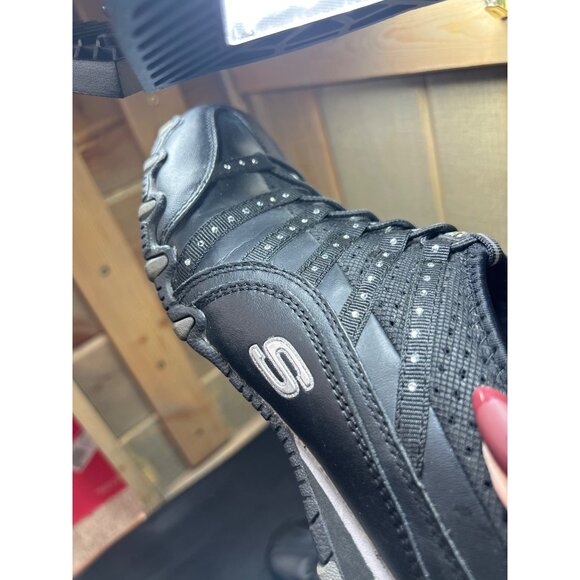 Skechers Womens Black Rhinestone Slip-On Sneakers Size 9.5 Comfortable Casual Sh - Picture 7 of 9